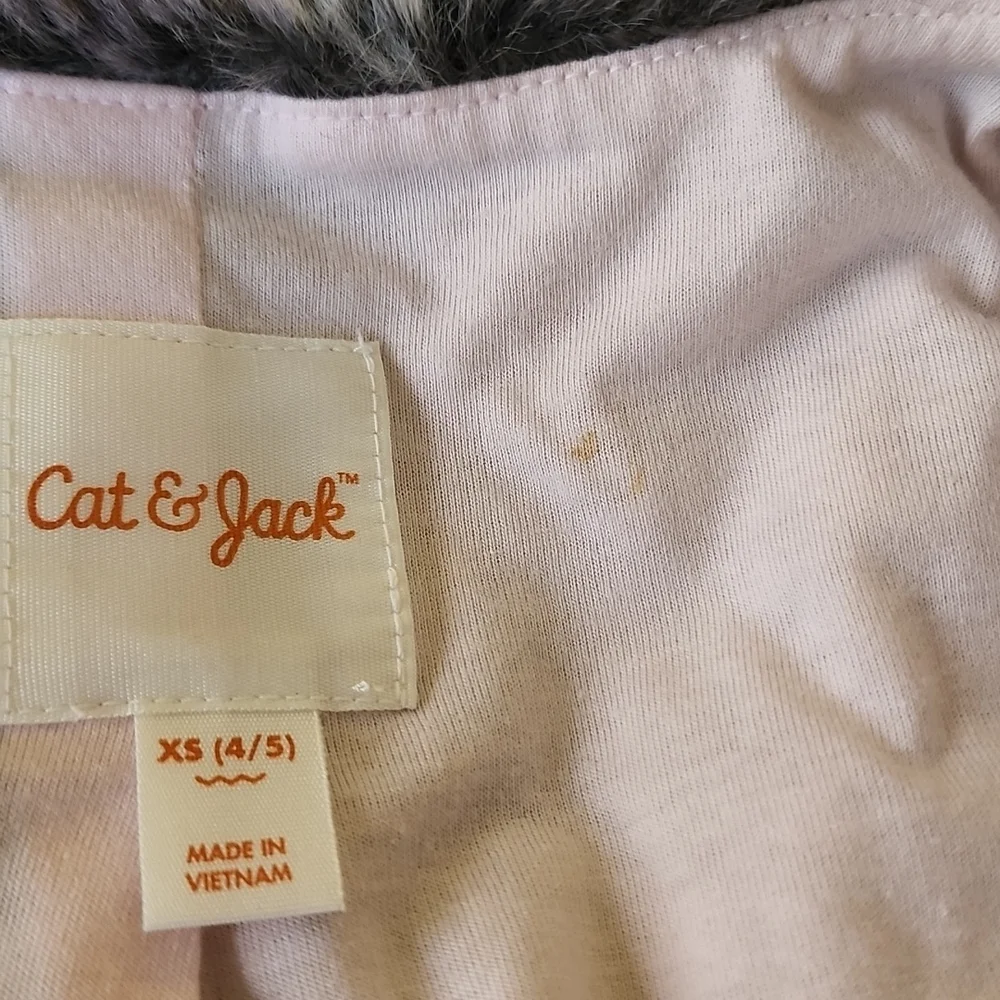 Cat & Jack Faux Fur Vest Grey Size XS